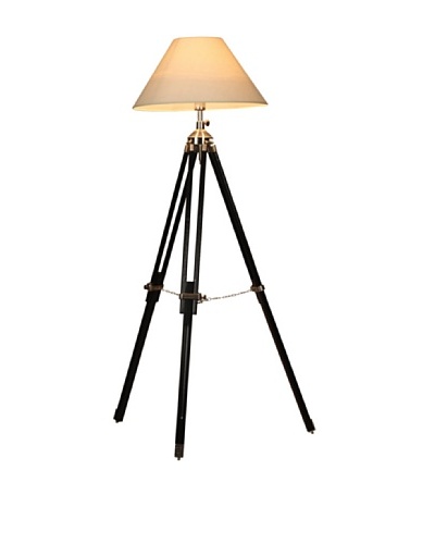 100 Essentials Navy Tripod Floor Lamp, Black