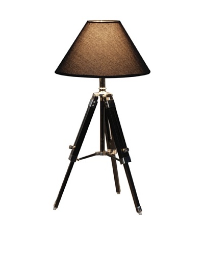 100 Essentials Black Navy Tripod Table Lamp, Black