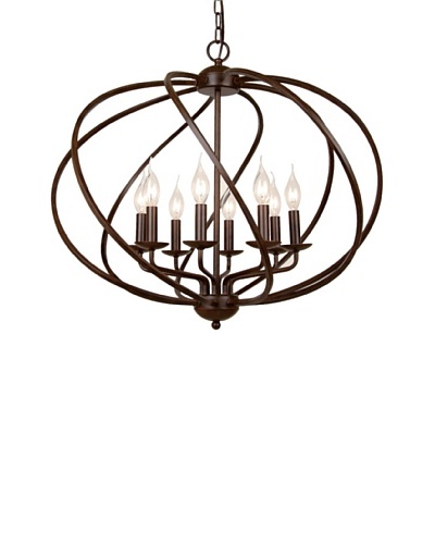 100 Essentials Metal Chandelier, Antique Black