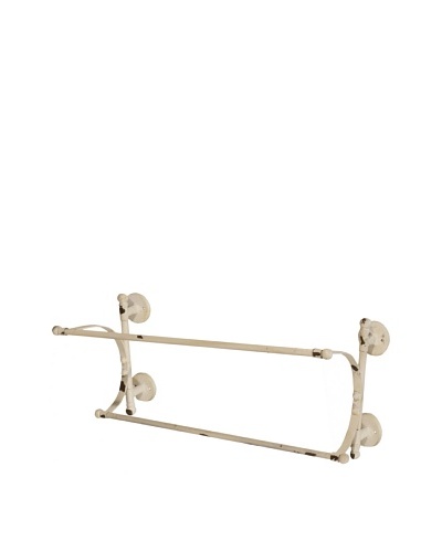 Wall Towel Rack, Antique Cream