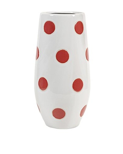 Essentials Polka-Dot Vase, Melon Sorbet