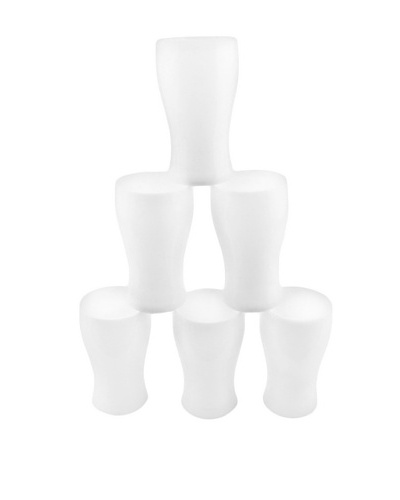 Set of 6 St. Lambert Milk Glass Goblets, White