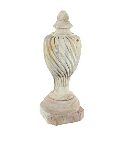 French Garden Finial II, Sandstone, Tan