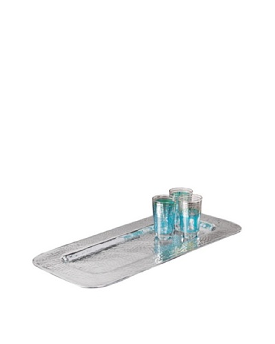 Rectangular Hammered Aluminum Tray