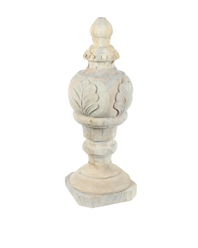 French Garden Finial III, Sandstone, Tan