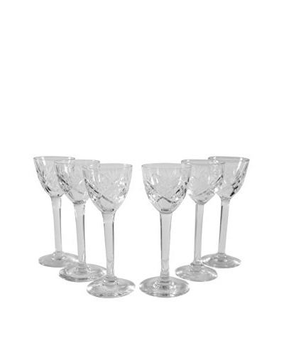 Set of 6 Long Stemmed Sherry Glasses, Clear