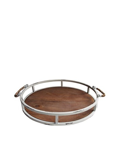 Nautical Round Distressed Tray