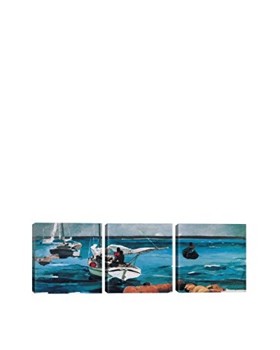 Winslow Homer Nassau (Panoramic) 3-Piece Canvas Print