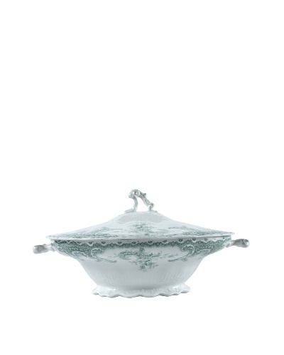 Savannah Royal Johnson Bros Tureen with Lid, White/Green