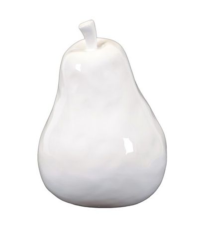 Ceramic Pear, White
