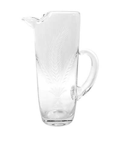 Glass Pitcher with Harvest Pattern, Clear
