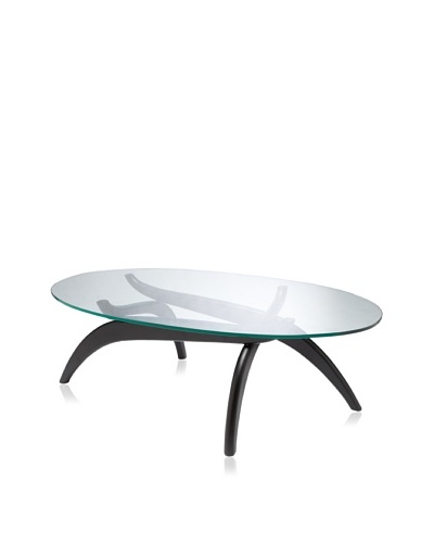 Spider Coffee Table, Clear/Black