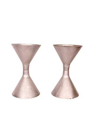 Set of 2 1960s French Garden Containers, Silver