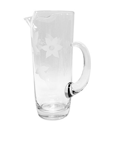 Glass Pitcher with Starburst Pattern, Clear