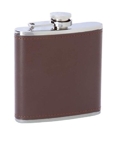 Leather Bound Flask, Brown