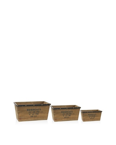 Set of 3 Wooden Planters