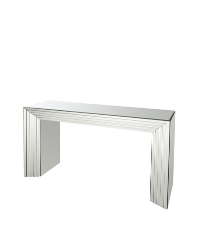 Mirror-Detailed Console, Silver/Gold