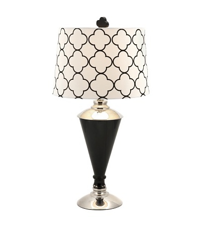 Essentials Black Glass Table Lamp