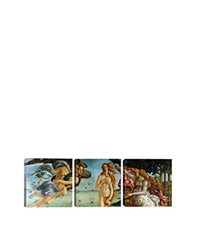 Botticelli The Birth Of Venus (Panoramic) 3-Piece Canvas Print