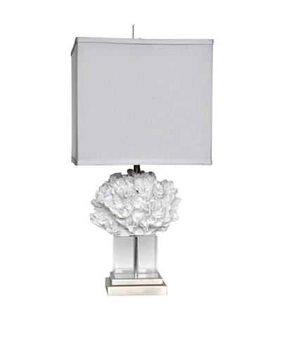 Coral Palace Table Lamp, White Coral/CrystalAs You See