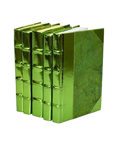 Set of 5 Metallic Collection Books, Green