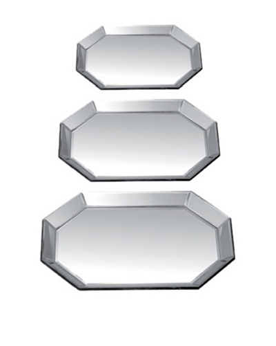 Octagon 3-Piece Mirror Trays