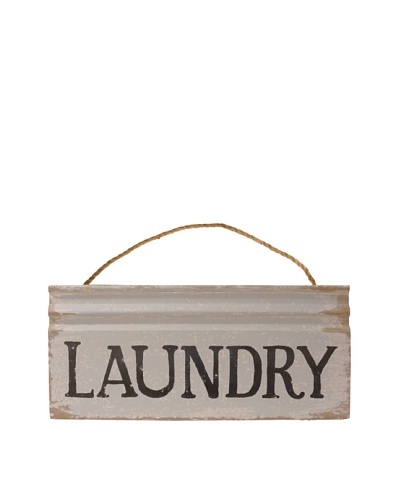 Laundry Sign, Gray/Black
