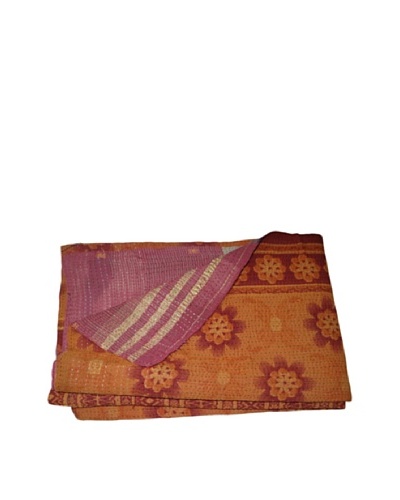 Vintage Navneet Kantha Throw, Multi, 60 x 90