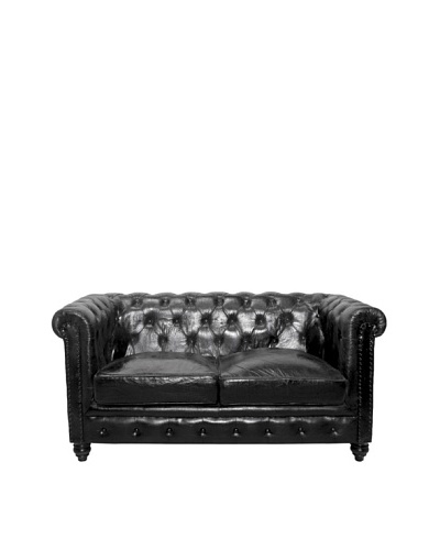 Chesterfield Loveseat, Raven Black