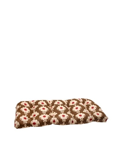 Waverly Sun-n-Shade Rise and Shine Henna Wicker Loveseat Cushion [Red/Brown/Tan]