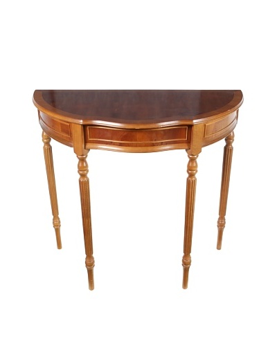 Maple Demilune Table, Brown