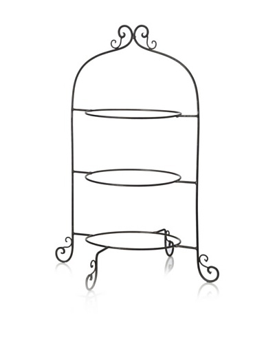 Triple Plate Rack, Aged Iron