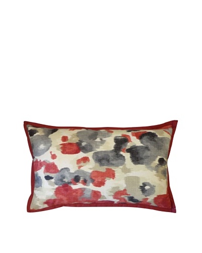 Water Color Throw Pillow, Red