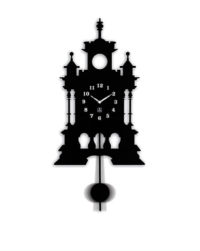 Metal Pendulum Wall Clock, 11.25″ x 23.”