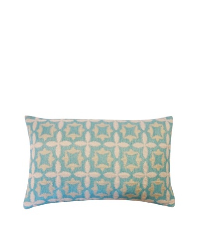 Motif Throw Pillow, Aqua