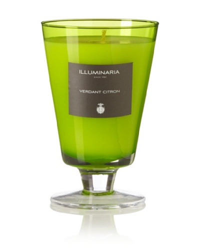 Illuminaria Wax Filled Vase Candle Jar, Green Verdant Citron, 8 Oz.