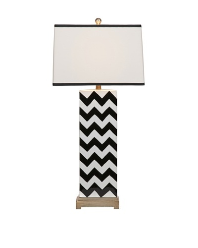 Chandler Black Chevron Lamp