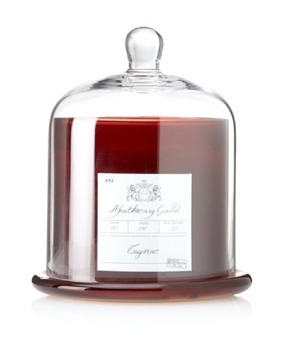 Apothecary Guild Candle Jar with Glass Dome, Cognac, Large