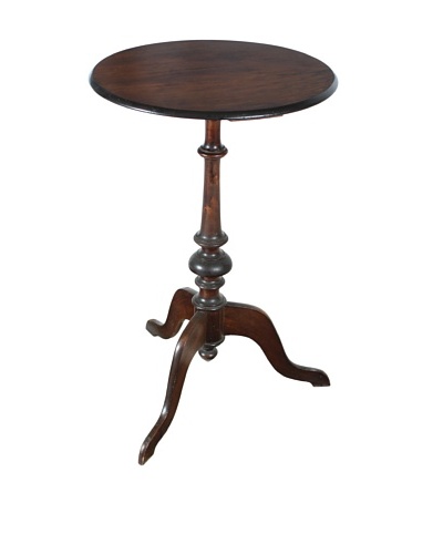 Maple Pedestal End Table, Brown