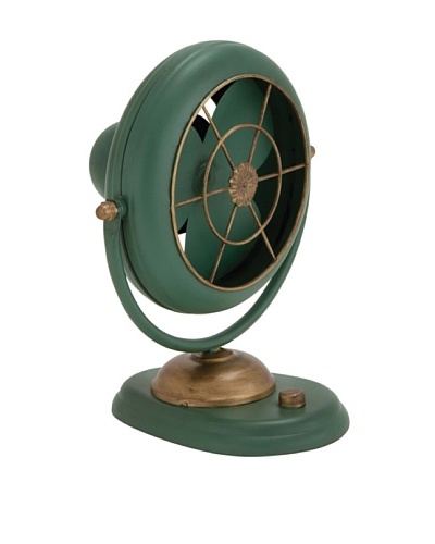 Metal Fan Décor, Green