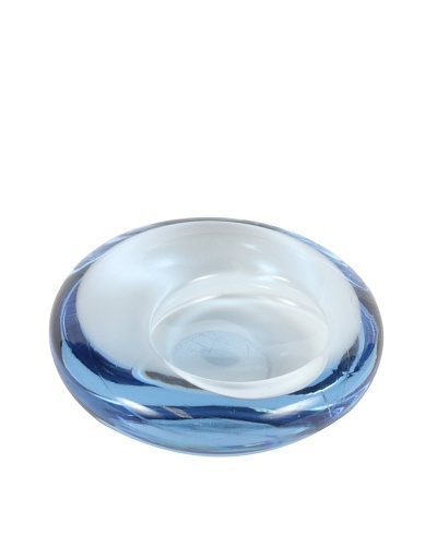 Holmegaard Medium Blue Glass Tilt Design