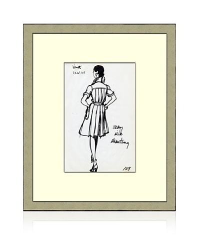 Print of Venet Women’s Fashion Sketch Circa 1968