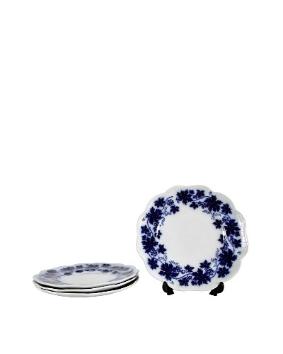 Set of 4 Flow Blue Vinranka Salad Plates