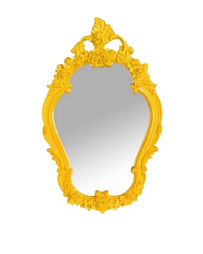 Floral Mirror, Yellow