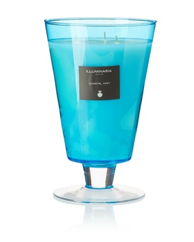 Illuminaria Wax Filled Vase Candle Jar, Aqua Coastal Mist, 55 Oz.