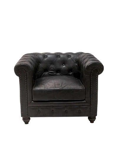 Chesterfield Club Chair, Raven Black