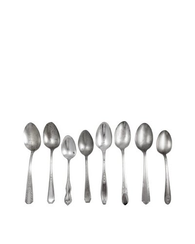 Vintage Set of 8 Silver-Plated Tablespoons, c.1940s