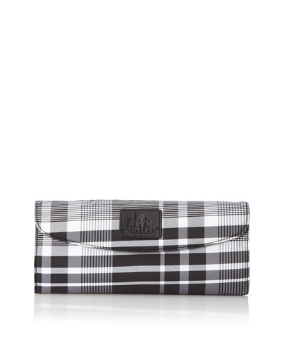 Jewelry Clutch, Black/White Tartan