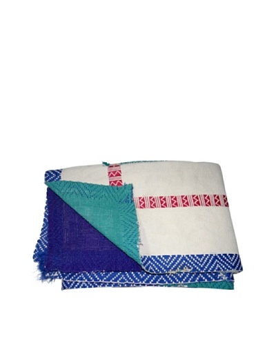 Vintage Lalima Kantha Throw, Multi, 60 x 90