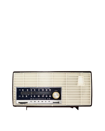 Vintage Granco Stereophonic Radio, White/Brown